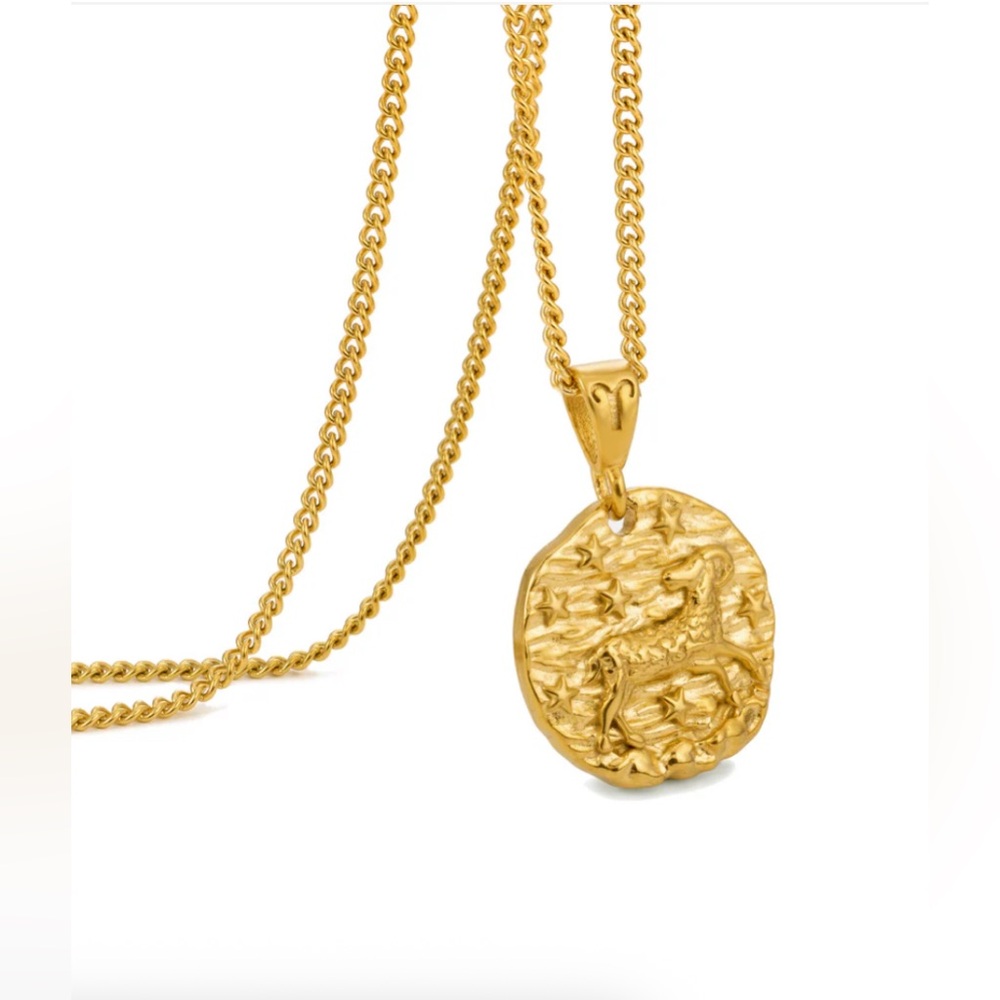 Murtoo
Amulets Of Aries(3.21-4.19) gold finish necklace